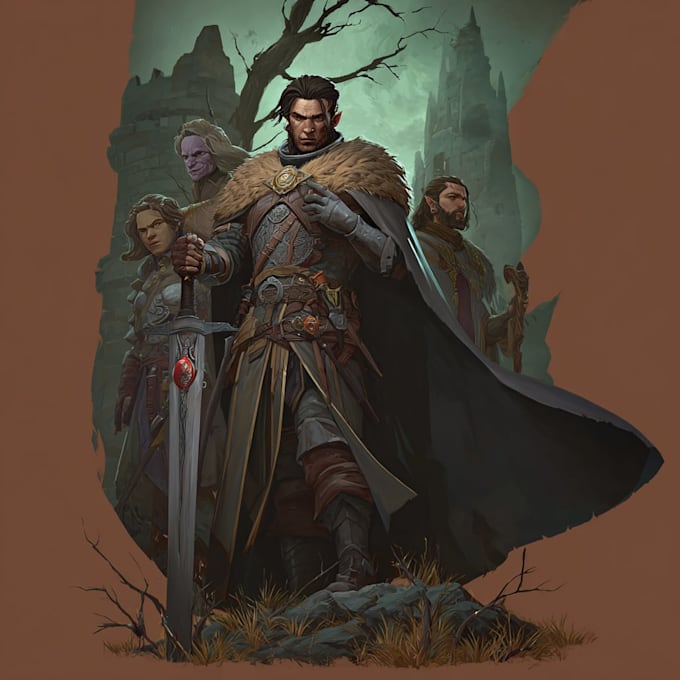 full details dnd character art