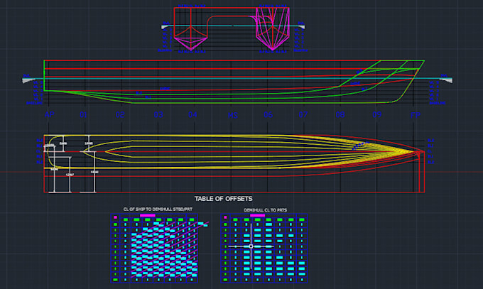 create accurate 2d ship plans and perform naval architecture calculations