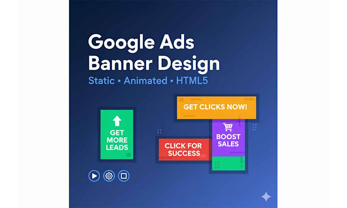 design high converting google ads banners, static or animated HTML5