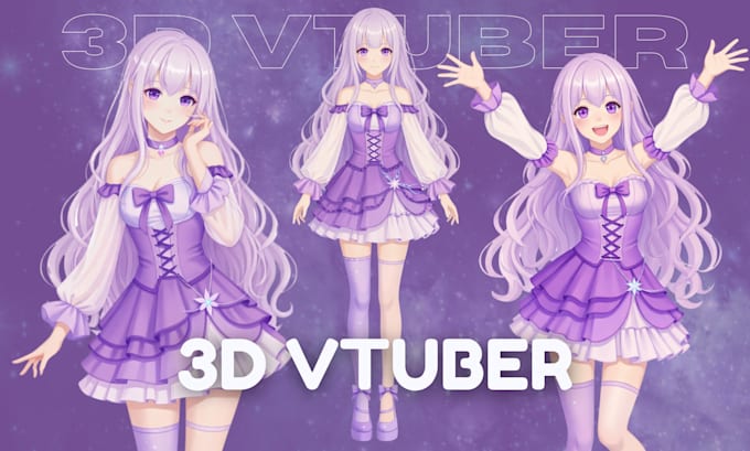 create custom anime 3d vtuber and vroid character models