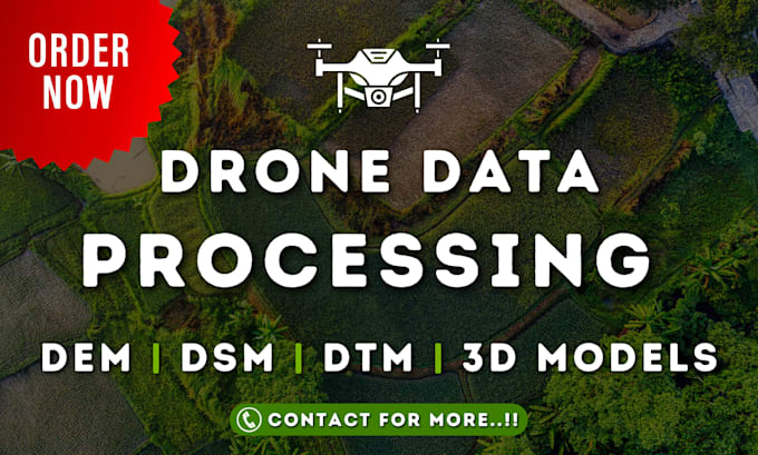 Process drone images to orthophoto, dem, dsm, contours, point cloud ...