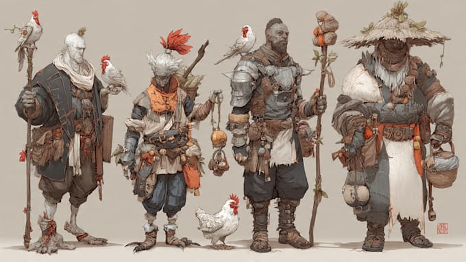 fantasy character art and unique fantasy character