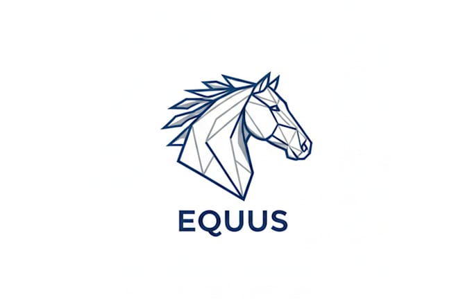 design a powerful and modern horse mascot logo