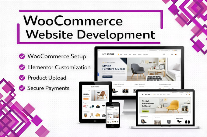 create a responsive wordpress ecommerce website with woocommerce