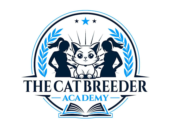 design beautiful cat breeder logo within