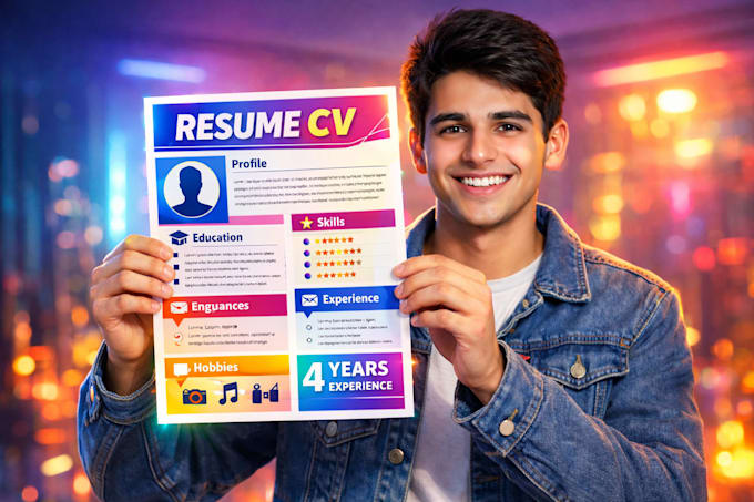 professionally design a modern resume CV and professional resume CV