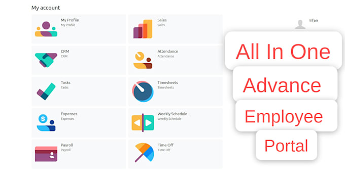 develop employee self service portal in odoo