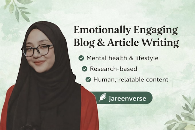 write mental health, healing, and self growth articles