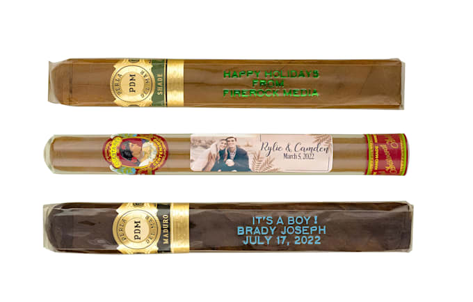 do cigar label, cigar band cigar box logo design