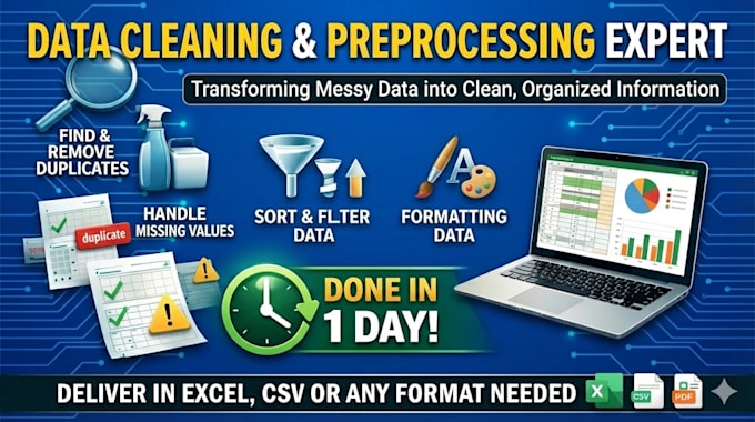 clean, organize, and prepare your messy data