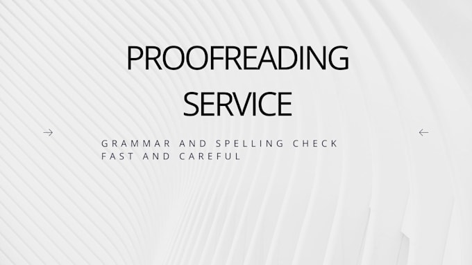 proofread and correct grammar and spelling errors