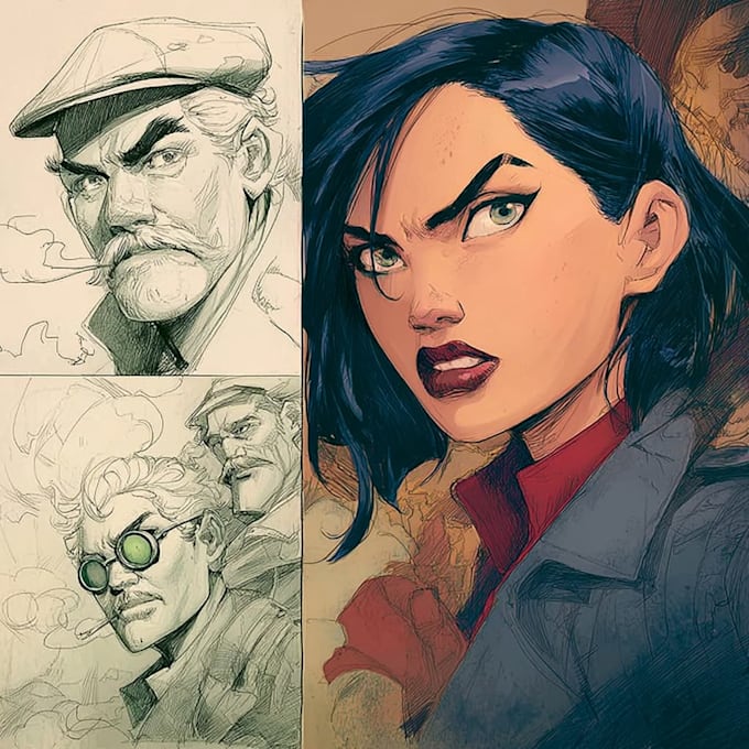 comic book illustration with comic book illustrator