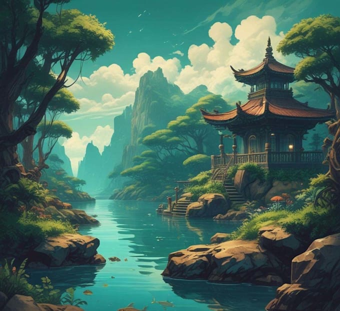 draw lofi illustration, loop animation, and anime background