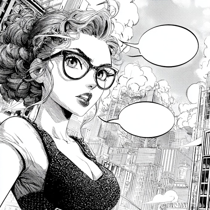 draw manga comic book for you