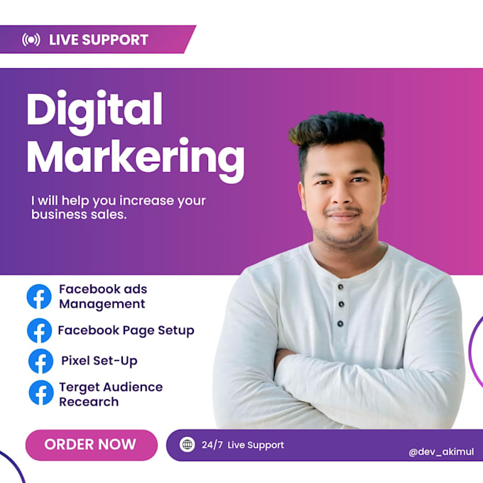 setup and manage facebook ads, fb pixel ads campaign