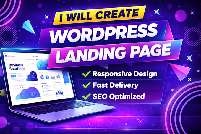 create converting wordpress landing page design for business