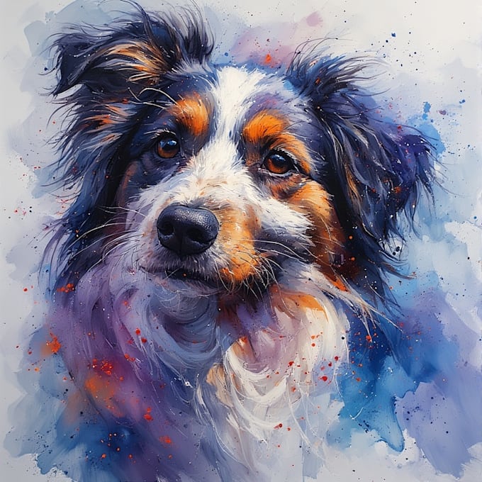 create pet portrait illustration