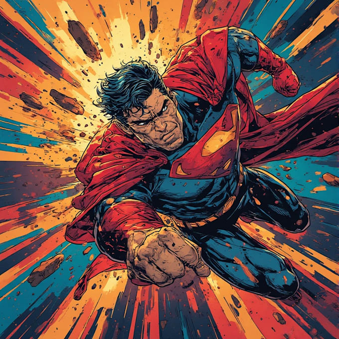 design an amazing superhero pop art