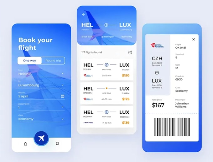 develop flight booking app, holiday planner, hotel booking, ticket booking app