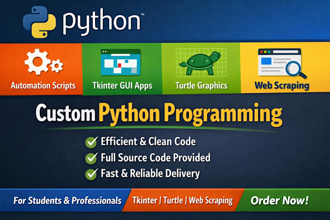 python automation scripts, tkinter gui, web scraping bots