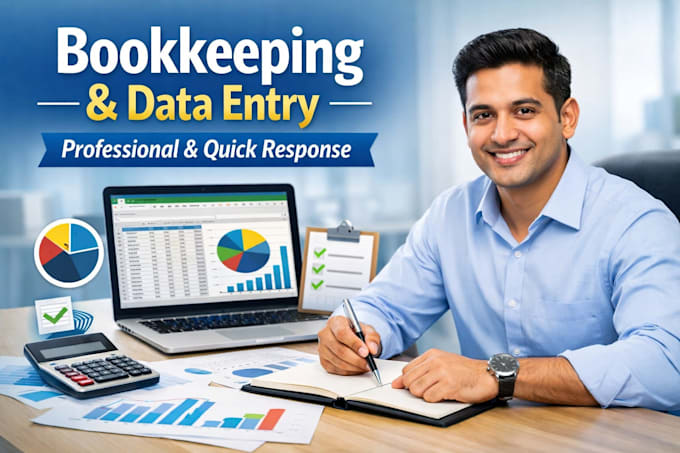 bookkeeping, data entry and excel financial reports