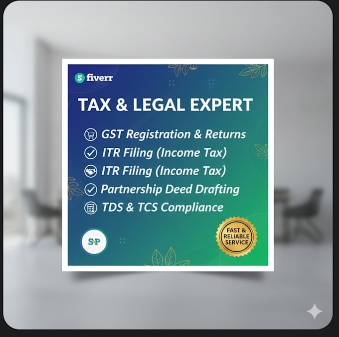 do gst registration return filing itr and partnership deed drafting