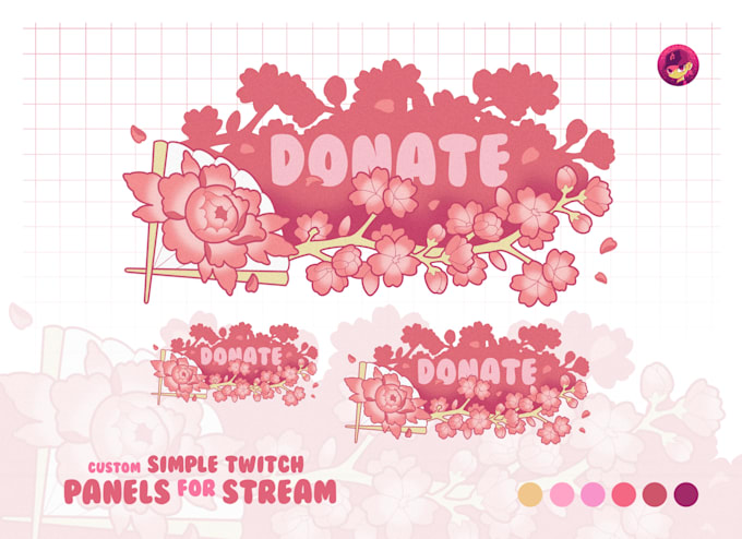 design simple twitch panels overlay for your stream