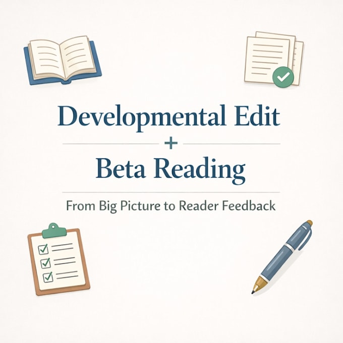 developmental edit and beta reading for fiction and memoir