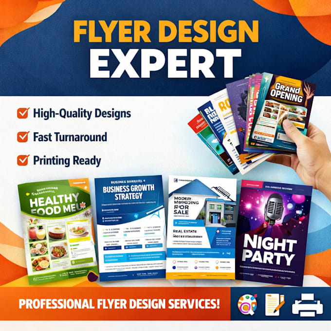 design your conference flyer, food flyer, party flyer