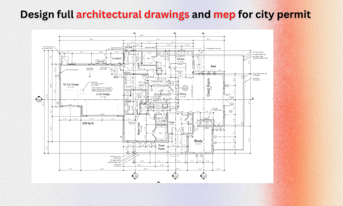 Draft full architectural drawings and mep for city permit by ...