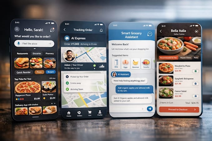 design ai restaurant chatbot website online ordering table reservation qr menu