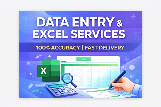 accurate data entry, excel work and copy paste tasks