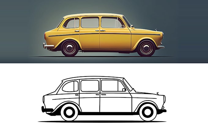 design silhouette vector car classic and modern