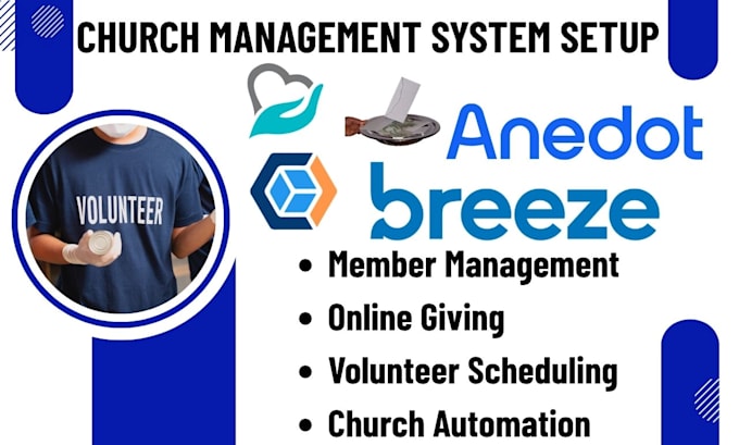 setup churchtrac breeze chms aplos chmeetings donarius planning center anedot