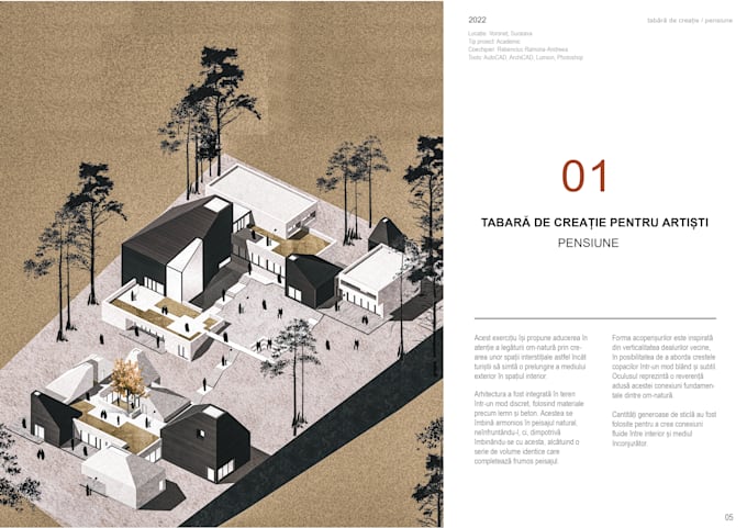 create architectural portfolio and presentation board