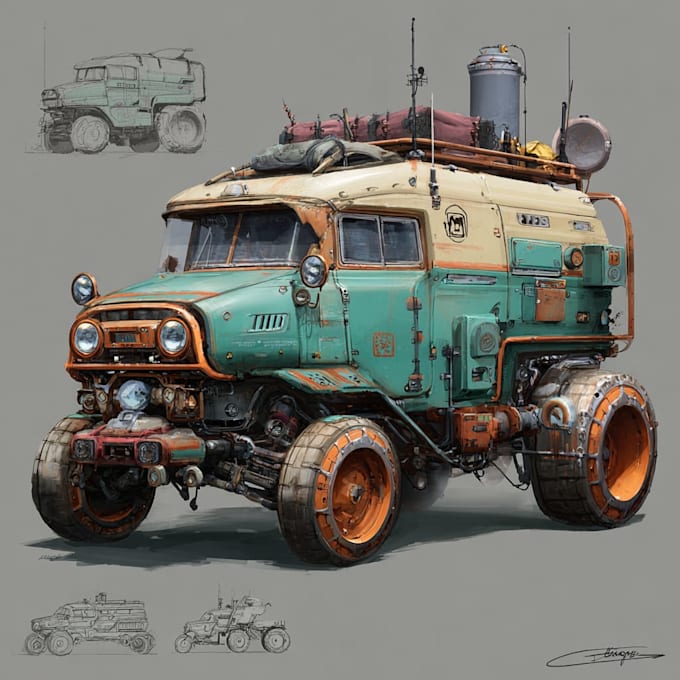 environment, vehicle and prop concept art