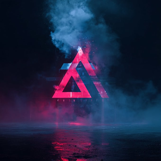 illustrate an excellent futuristic cyberpunk logo or typography
