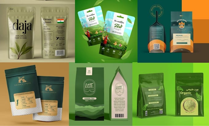do premium coffee packaging, coffee bag, tea packaging, label design
