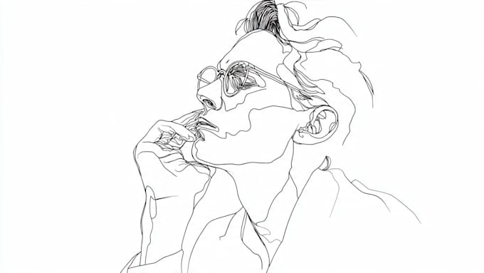 draw one line art single line art illustration