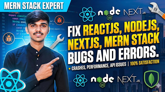 fix react, nextjs, nodejs bugs fast