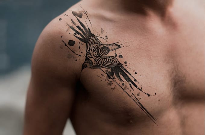 custom an abstract black tattoo design