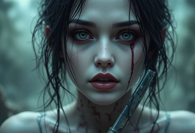 draw a horror character illustration