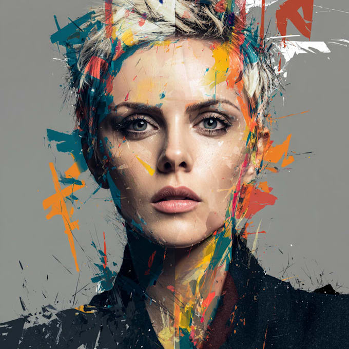 make digital professional abstract art