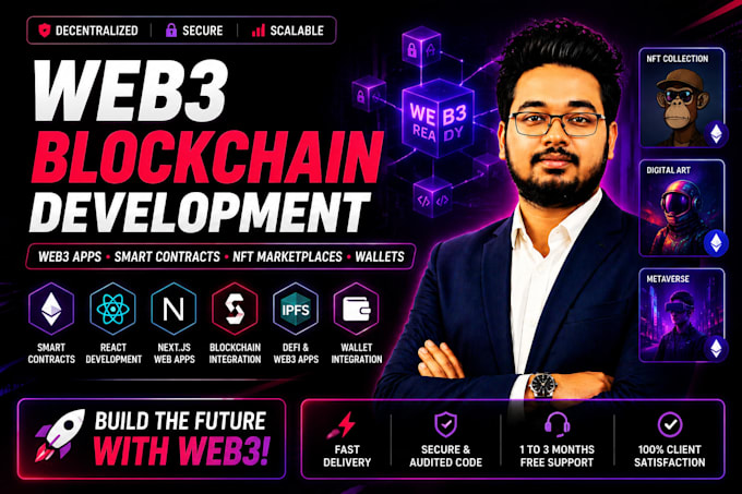 develop web3 dapps, nft, blockchain and wallet integration