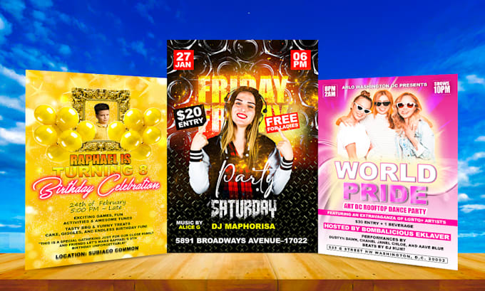 create event flyer for you