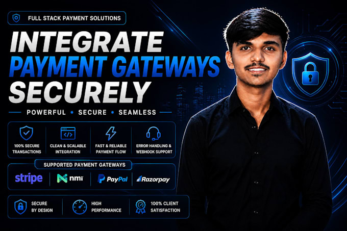integrate secure payment gateways in your website or app