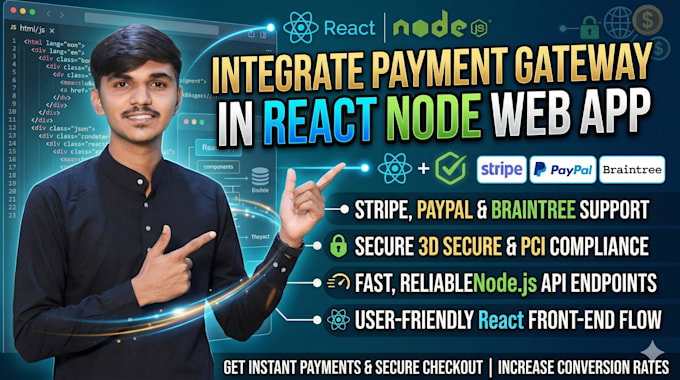 integrate payment gateway in react node web app