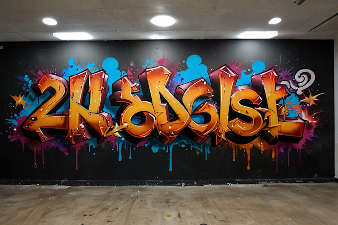 create graffiti art design for your logo or text
