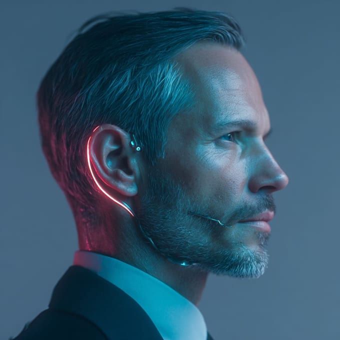 create sci fi hero portrait with realistic details