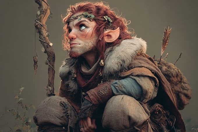 draw high quality fantasy character artwork